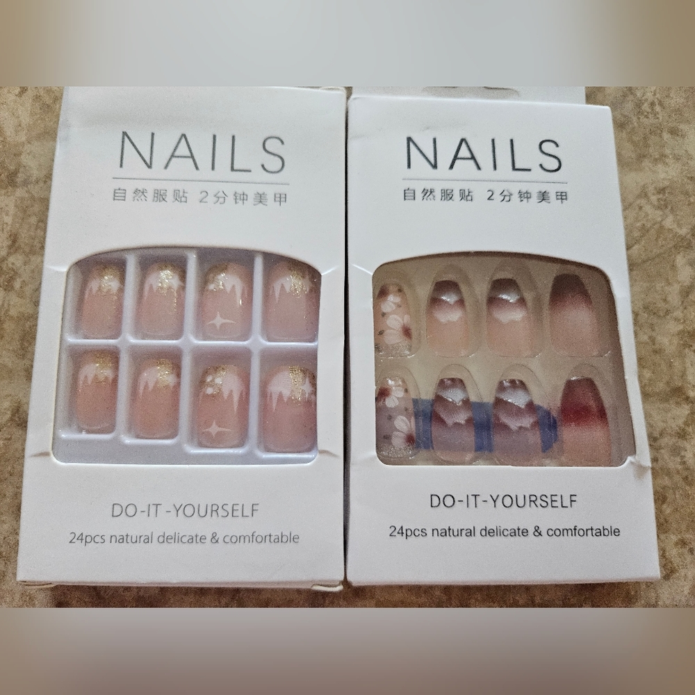 Do it yourself press on or glue on nails. Beautiful style 2 pack